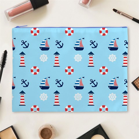 Sailing The Bay Cosmetic Bag (XL) from ArtsNow.com Front