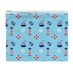 Sailing The Bay Cosmetic Bag (XL) from ArtsNow.com Front