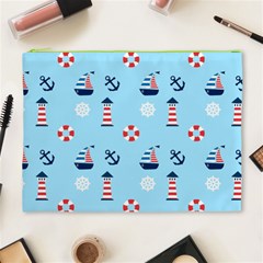 Sailing The Bay Cosmetic Bag (XL) from ArtsNow.com Front