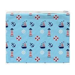 Sailing The Bay Cosmetic Bag (XL) from ArtsNow.com Back