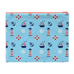 Sailing The Bay Cosmetic Bag (XL) from ArtsNow.com Back