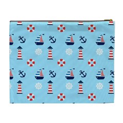 Sailing The Bay Cosmetic Bag (XL) from ArtsNow.com Back