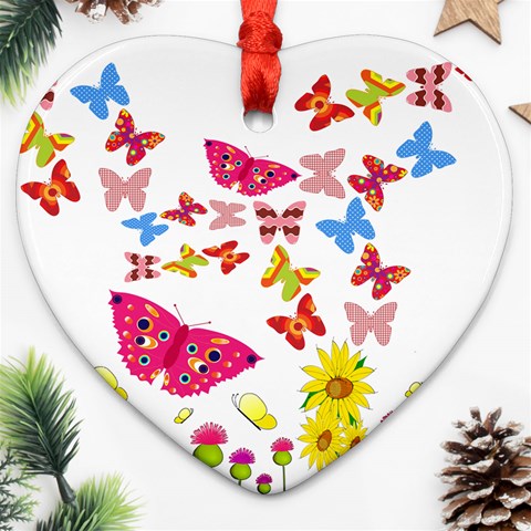 Butterfly Beauty Heart Ornament from ArtsNow.com Front