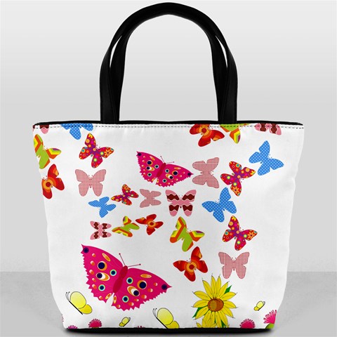 Butterfly Beauty Bucket Handbag from ArtsNow.com Back