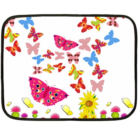 Butterfly Beauty Mini Fleece Blanket (Two Sided) from ArtsNow.com 35 x27  Blanket Back