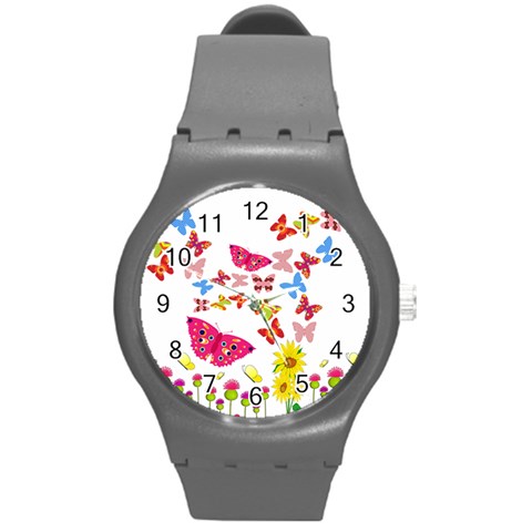 Butterfly Beauty Plastic Sport Watch (Medium) from ArtsNow.com Front