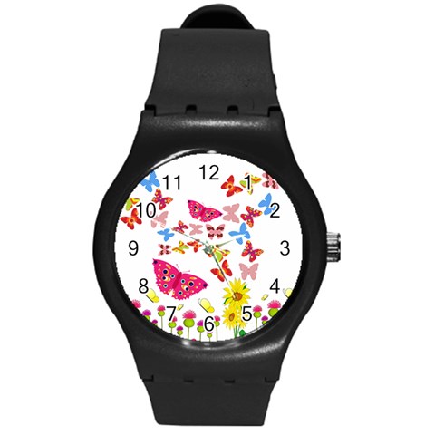 Butterfly Beauty Plastic Sport Watch (Medium) from ArtsNow.com Front