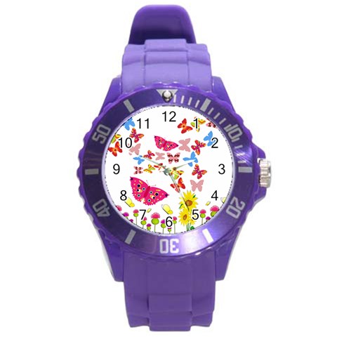 Butterfly Beauty Plastic Sport Watch (Large) from ArtsNow.com Front