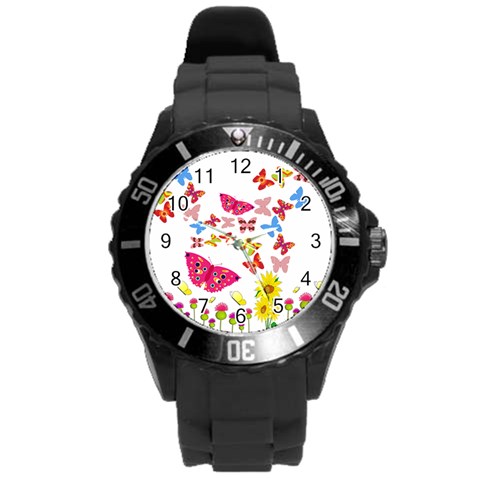 Butterfly Beauty Plastic Sport Watch (Large) from ArtsNow.com Front