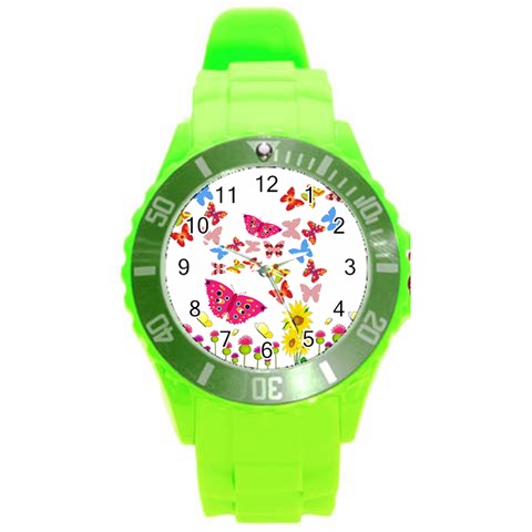 Butterfly Beauty Plastic Sport Watch (Large) from ArtsNow.com Front