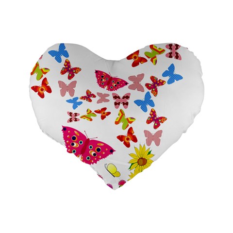 Butterfly Beauty 16  Premium Heart Shape Cushion  from ArtsNow.com Back