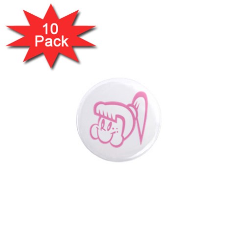 Cute Little Pink Girl 1  Mini Magnet (10 pack)  from ArtsNow.com Front