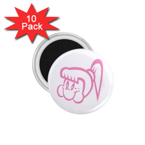 Cute Little Pink Girl 1.75  Magnet (10 pack)  from ArtsNow.com Front