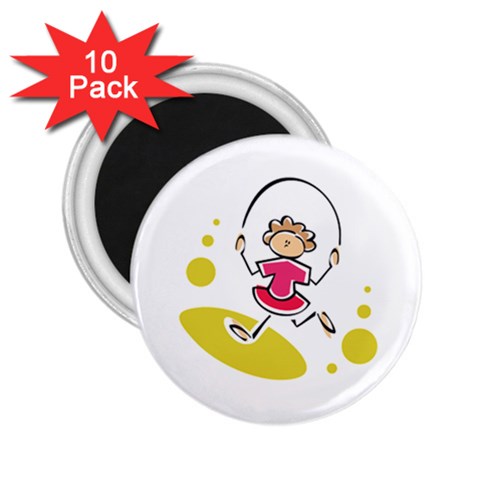 Girl Jumping Rope 2.25  Magnet (10 pack) from ArtsNow.com Front