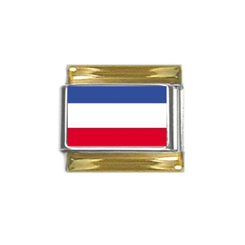 YUGOSLAVIA Gold Trim Italian Charm (9mm) from ArtsNow.com Front