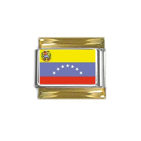 venezuela Gold Trim Italian Charm (9mm) from ArtsNow.com Front