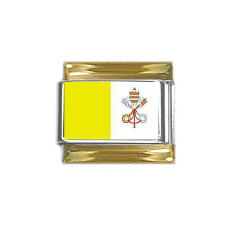 VATICANC Gold Trim Italian Charm (9mm) from ArtsNow.com Front