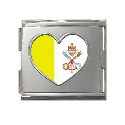 VATICANC Mega Link Heart Italian Charm (18mm) from ArtsNow.com Front