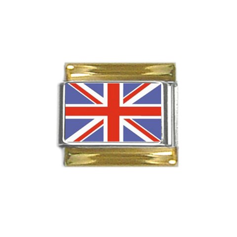 united%20kingdom Gold Trim Italian Charm (9mm) from ArtsNow.com Front