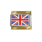 united%20kingdom Gold Trim Italian Charm (9mm)