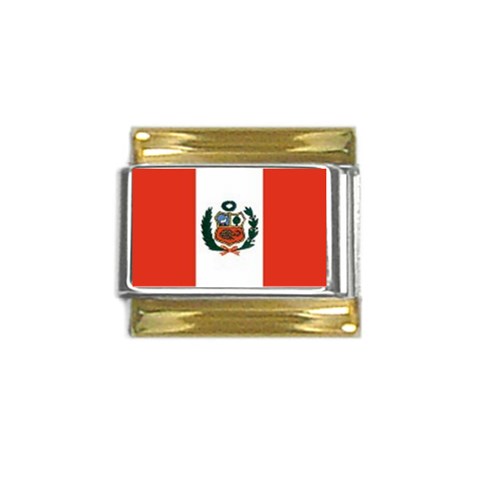 peru Gold Trim Italian Charm (9mm) from ArtsNow.com Front