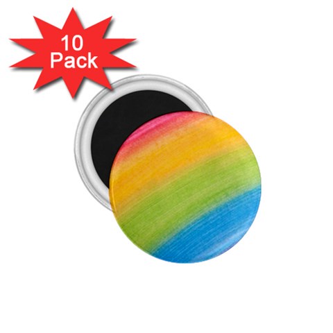 Acrylic Rainbow 1.75  Button Magnet (10 pack) from ArtsNow.com Front