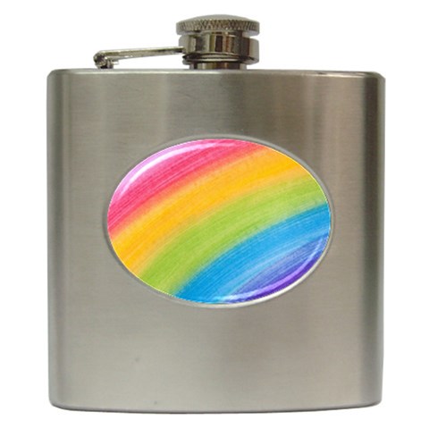 Acrylic Rainbow Hip Flask from ArtsNow.com Front