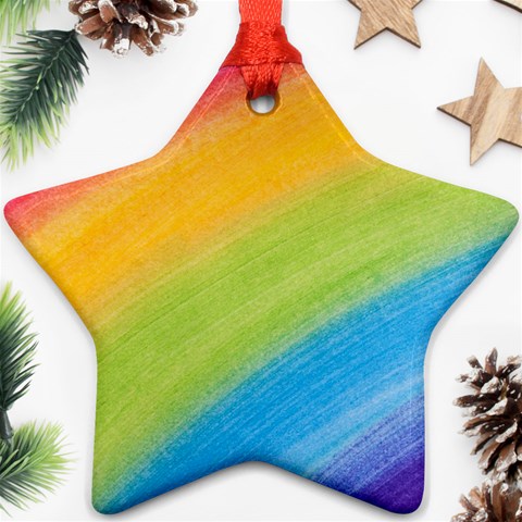 Acrylic Rainbow Star Ornament (Two Sides) from ArtsNow.com Front