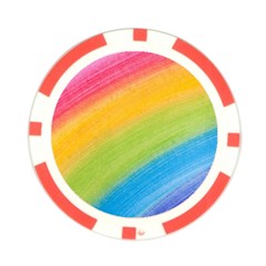 Acrylic Rainbow Poker Chip from ArtsNow.com Front