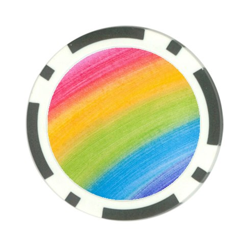 Acrylic Rainbow Poker Chip from ArtsNow.com Back