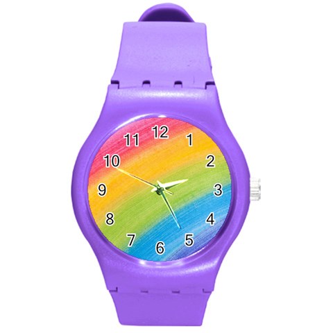 Acrylic Rainbow Plastic Sport Watch (Medium) from ArtsNow.com Front