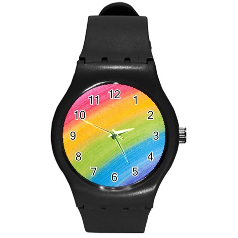 Acrylic Rainbow Plastic Sport Watch (Medium) from ArtsNow.com Front