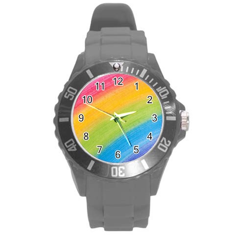 Acrylic Rainbow Plastic Sport Watch (Large) from ArtsNow.com Front