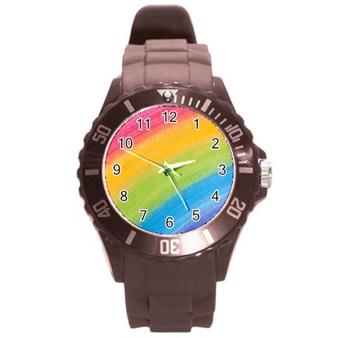 Acrylic Rainbow Plastic Sport Watch (Large) from ArtsNow.com Front