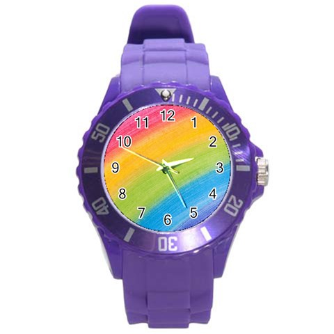 Acrylic Rainbow Plastic Sport Watch (Large) from ArtsNow.com Front