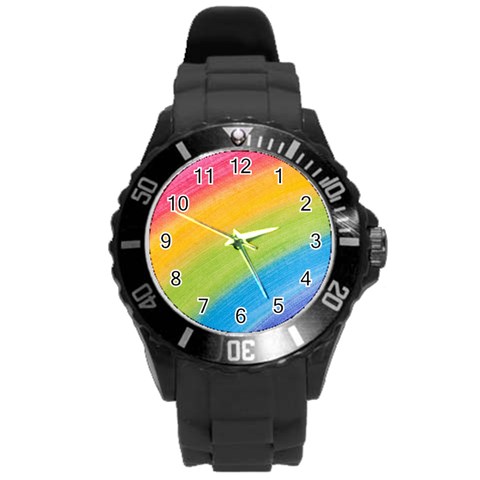 Acrylic Rainbow Plastic Sport Watch (Large) from ArtsNow.com Front