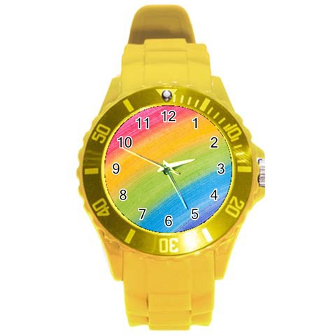 Acrylic Rainbow Plastic Sport Watch (Large) from ArtsNow.com Front