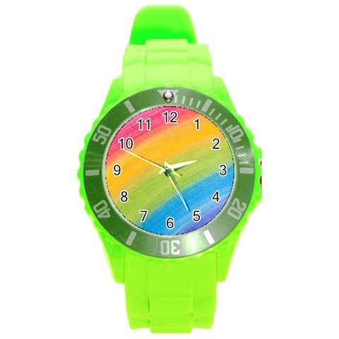 Acrylic Rainbow Plastic Sport Watch (Large) from ArtsNow.com Front