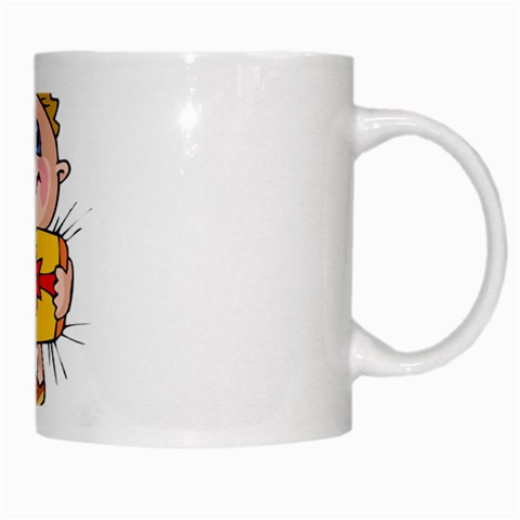 Happy Blue Eyed Boy White Mug from ArtsNow.com Right