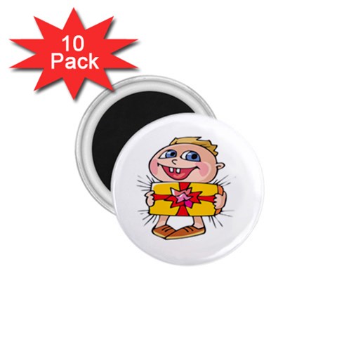 Happy Blue Eyed Boy 1.75  Magnet (10 pack)  from ArtsNow.com Front