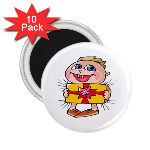 Happy Blue Eyed Boy 2.25  Magnet (10 pack) from ArtsNow.com Front