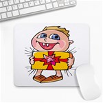 Happy Blue Eyed Boy Large Mousepad