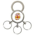 Happy Blue Eyed Boy 3-Ring Key Chain