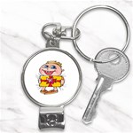 Happy Blue Eyed Boy Nail Clippers Key Chain