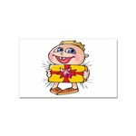 Happy Blue Eyed Boy Sticker (Rectangular)