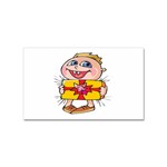 Happy Blue Eyed Boy Sticker Rectangular (10 pack)