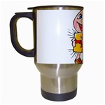 Happy Blue Eyed Boy Travel Mug (White)