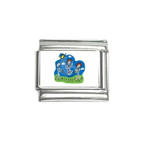 Jump Roping Kids Italian Charm (9mm) from ArtsNow.com Front