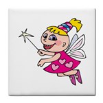 Happy Fairy Girl Tile Coaster