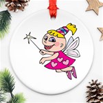 Happy Fairy Girl Ornament (Round)